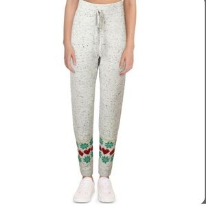 NWT 99 Jane Street Gray Holiday Print knit Jogger Sweatpants Size Large